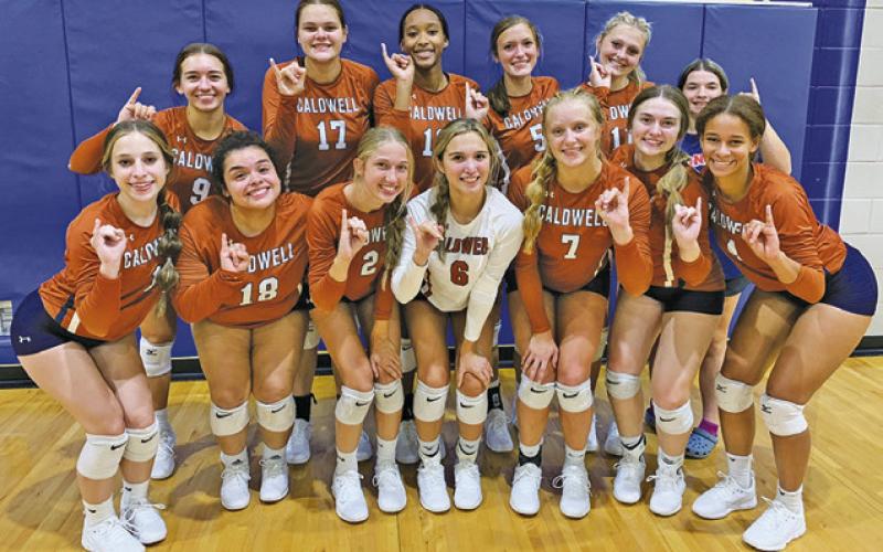 THE LADY HORNETS COMPETED IN THE Leon Volleyball Tournament last week and took home the third place trophy from the silver bracket.