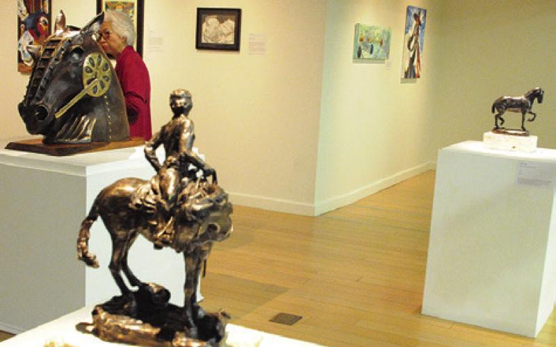 CALDWELL RESIDENT and Somerville art teacher Clover Cochran have these three bronze pieces on display in the Reynolds Gallery at the Memorial Student Center at Texas A&amp;amp;M University in its “Practice What We Teach” exhibit. Last Saturday afternoon, the gallery held a reception to honor the area teachers showcased in the exhibition.
