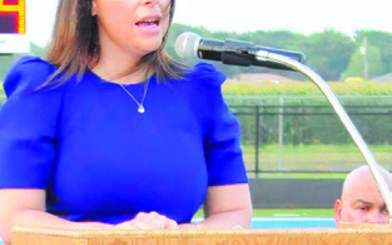 SNOOK ISD SUPERINTENDENT Dr. Megan Pape was the commencement speaker at Friday night’s high school graduation.