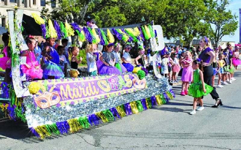 KICE’S ELITE DANCE CENTER won first place in the Business Category for its float and dancers during the 2024 Burleson County Fair Parade last Saturday in downtown Caldwell. Tribune photo by Roy Sanders