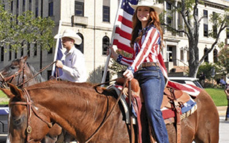 4-H RIDERS kicked off last Saturday’s Burleson County Fair Parade in Caldwell. Tribune photo by Roy Sanders