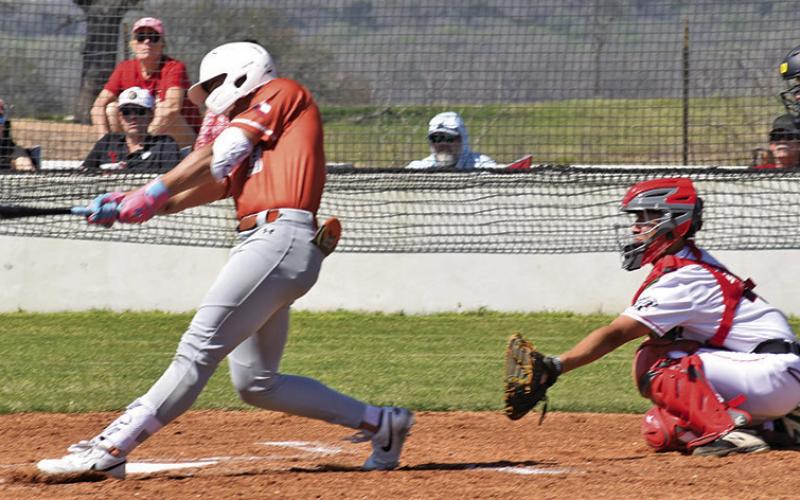 COY BECKA GET A hit on Friday against Central Texas Christian. The Hornets won 7-1.
