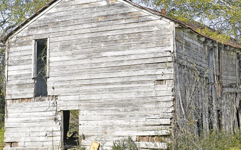 THE OLD ETHIOPIAN STAR Lodge Masonic Hall No. 308 building at Dabney Hill was visited on Sunday by those attending the historical marker dedication. -- Tribune photo by Roy Sanders