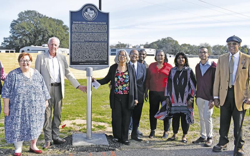 Texas historical marker dedicated at Dabney Hill