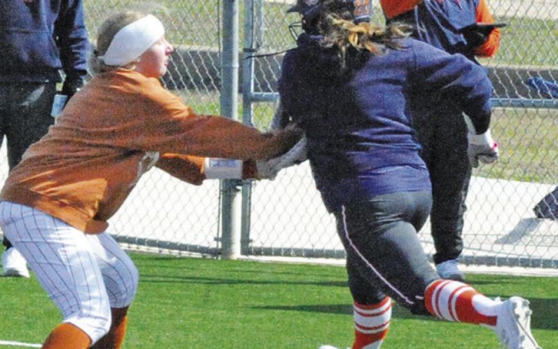 THE WEATHER WAS EXTREMELY cold during the Caldwell-Glenn tournament game last Thursday at Weiss Field. Tribune photo by Denise Squier