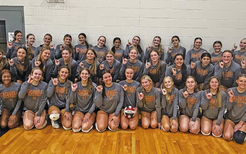 The first day of volleyball practice was Saturday, with many Lady Hornets happy to be back on the court.