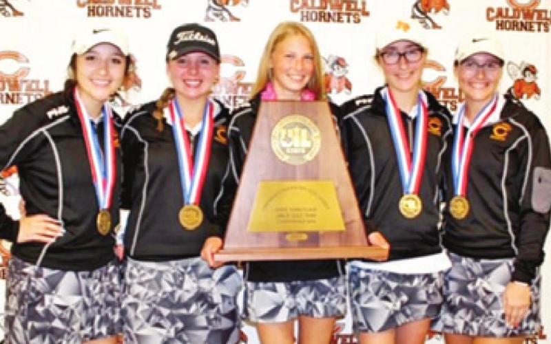 THE LADY HORNETS Golf Team members included, from left, Priscilla Olivarez, Rachel Novosad, Maegan Schneider, Alexis Zalobny and Hannah Blaha.