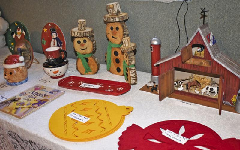 THESE DECORATIONS WERE on display at the Angel Tea held on Saturday, Dec. 6, at the First United Methodist Church in Somerville.