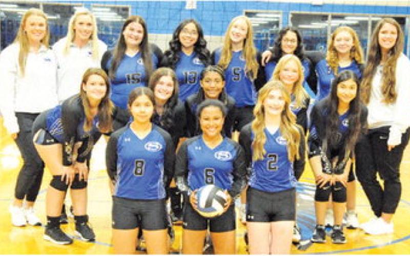 THE 2023 SNOOK HIGH SCHOOL LADY JAY JUNIOR varsity volleyball team includes: Ashley Quevedo, Iyana Ramirez, Kiley Price, Paisley Sodolak, Jazmena Perez, Patricia Morse, Kalyn Cooper, Maytte Arredondo, Kaylie Holden, Kaighley Smith, Yaretzy Carrizales, Melanie Parmer and Jessie McDaniel.