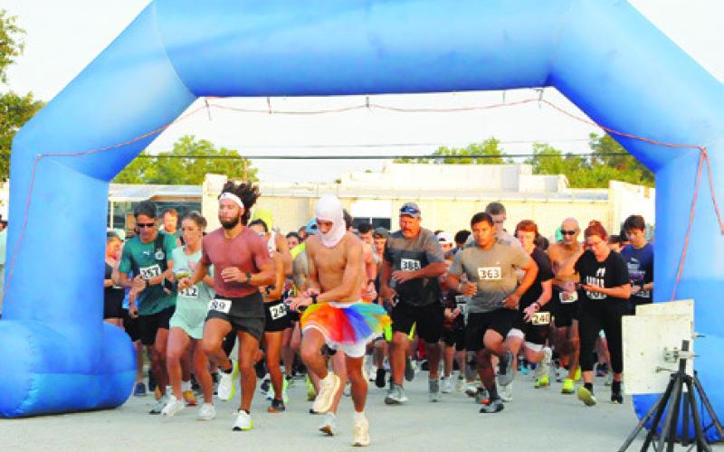 THE KOLACHE KRUNCH 5K IS pictured at the starting line with over 400 runners registered. Tribune photo by Denise Squier