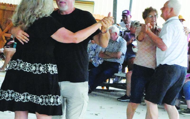PEOPLE ATTENDING THIS year’s Kolache Festival enjoyed dancing. Tribune photo by Denise Squier