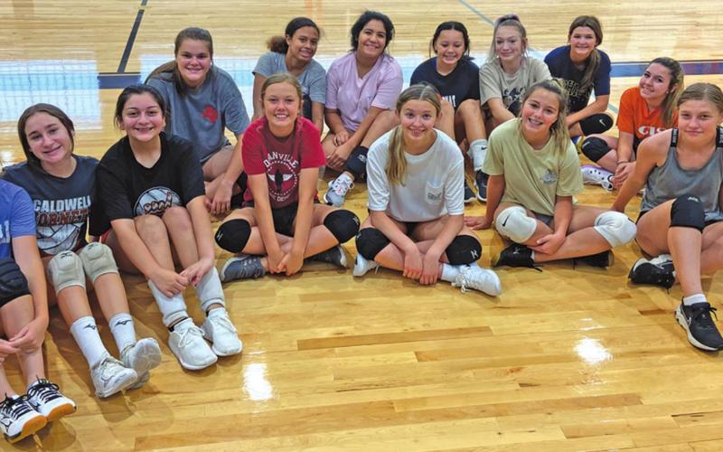 SEVERAL FRESHMEN ATTENDED the Lady Hornet “Fish” Camp last week to prepare for the 2021 volleyball season. The freshmen joined other high school players on Monday, Aug. 2.
