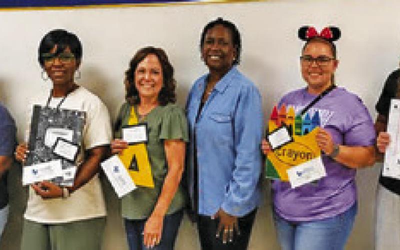 FIVE SNOOK ISD TEACHERS were recently presented $100 awards through a Classroom Cash Giveaway by the Burleson County Juneteenth Association. The organization believes that investing in teachers is an investment in students and their future.