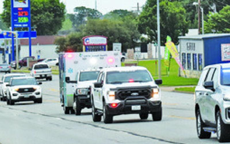 A CARAVAN OF law officers from around the Brazos Valley escorted Larry See to his home last Tuesday, April 23, for hospice care. See, a longtime sheriff’s deputy, died on Friday, April 26, with funeral services held on Tuesday, April 30. See was remembered as a dedicated lawman who worked under the toughest of circumstances decades ago when the Burleson County Sheriff’s Office had far less manpower.