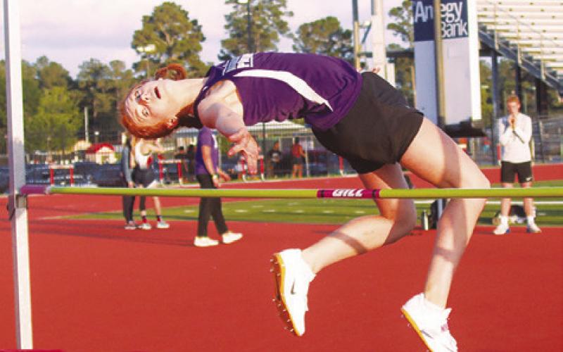 CALDWELL’S CAYLE CANON placed fourth in the girls junior varsity high jump at the Texas State Homeschool Track and Field Championships.