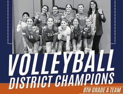 CJH 8th-grade A volleyball team wins district title