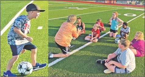 LAST WEEK, CALDWELL SOCCER coaches held a soccer camp for future Hornets and Lady Hornets at Hornet field. The kids worked with drills to hone in skills to be better players.