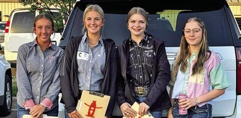 THE CALDWELL FFA HORSE JUDGING team placed fifth at the Area 12 contest to advance to the State contest in May. Pictured, from left to right, are Kylie Vogler, Abby Vogler, Kailey Simon and Kaitlyn Bolt. Photo courtesy of Caldwell FFA