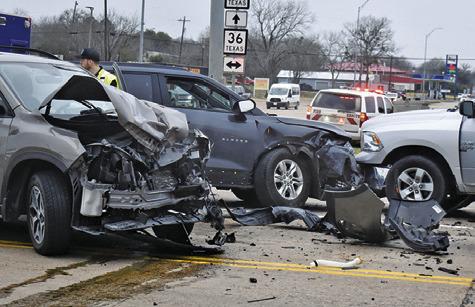 THIS ACCIDENT OCCURRED on Monday morning, Feb. 3, at the intersection of State Highways 21 and 36 in Caldwell. Caldwell police investigated, but no information was available at press time.