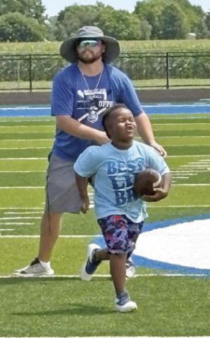 LITTLE JAYS FOOTBALL Camp was enjoyed by several future Bluejay football players.