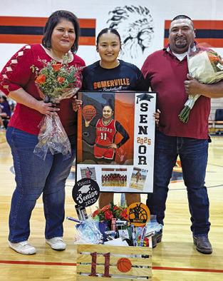 VIVIANNA MUNOZ was honored for Senior Night before the Somerville-Calvert game.