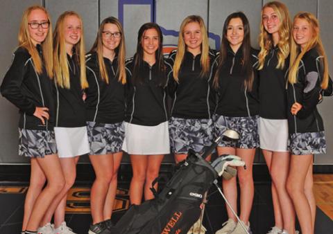 THE 2020-2021 CALDWELL LADY HORNET golf team