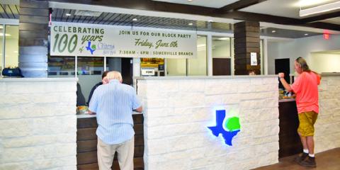 THE LOBBY AT CITIZENS State Bank, recently remodeled, is now open, just in time for their 100th anniversary celebration set for Friday, June 6, in Somerville. Tribune photo by Roy Sanders