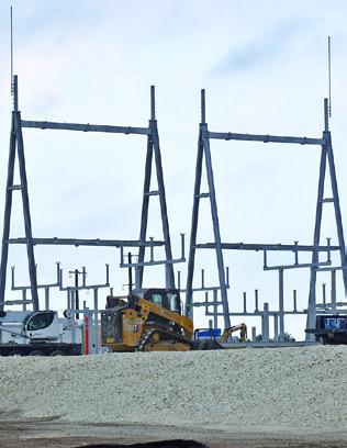 THE LCRA SUBSTATION is under construction off Galilee Street in Caldwell. The new substation will be a major boost for Caldwell.