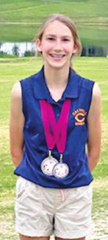 MADDIE SCHNEIDER of Caldwell Junior High was second-place medalist.