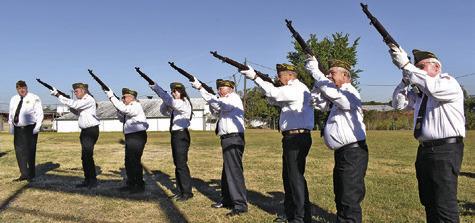 CALDWELL VFW RIFLE HONOR Guard honors veterans at funerals with three-rifle volley.