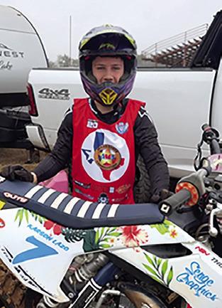 KARSON LAZO had a successful 2024 motocross season, finishing third overall in his division for the Texas Motocross Association. Photo courtesy of Fernando Lazo