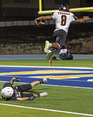 JA’KEITH DANIELS scored a TD for Somerville for his final run as a Somerville Yegua as time expired against Junction. See story page 3B. Photo courtesy of Katie Klingler