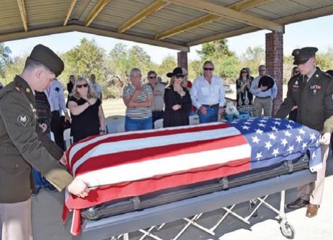 QUINCY BERKA’S GRAVESIDE service included full military honors