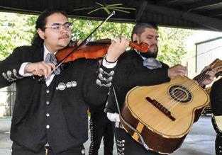 THE MARIACHI MOSQUEDA performed at the Burleson County Chamber of Commerce’s sixth annual Margarita Fest in downtown Caldwell on Saturday, May 2. Tribune photo by Roy Sanders