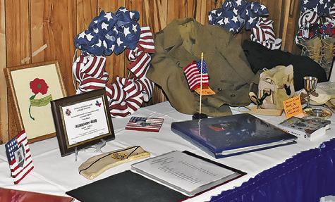 THESE ITEMS WERE ON display on Saturday night at the Caldwell VFW, VFW Auxiliary and American Legion House Party.