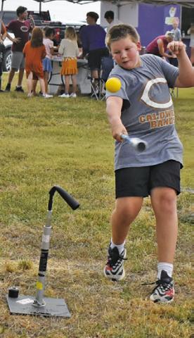 YOUTH ENJOYED the games on Friday at the tailgate gathering prior to the Caldwell-Lexington football game in Caldwell.