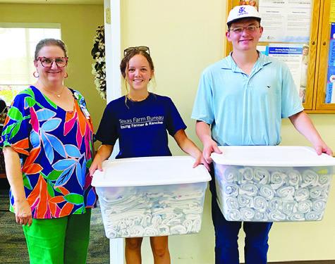 MEMBERS OF THE TEXAS A&amp;M University Collegiate Farm Bureau partnered up with the fourth and fifth-grade at Snook Elementary to create non-slip socks with puff paints and original designs. The socks were later donated to residents at the Burleson St. Joseph Manor in Caldwell.