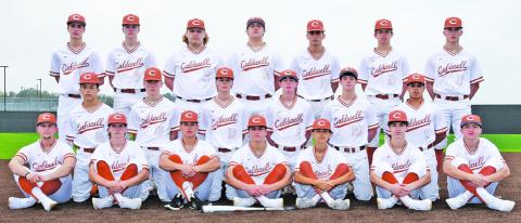 THE 2023 CALDWELL HORNET VARSITY BASEBALL team is, from left, top, Braden Perkkio, Ryan See, Lucas Peel, Preston Supak, Zach Heaton, Chase Faust, Coy Becka, middle, Korbin Burns, Travis Cunningham, Shane Clements, Colby Maresh, Conor Lee, Zane Brown, bottom, Carson Parker, Daniel Bardin, Josh Wilson, Blane Garza, Blane Castaneda, Hays Beavers and Colt Hart. -- Photo courtesy of Dianne Pursch Photography