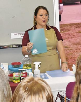 HOLLY NARRO speaks at the program “A Fresh Start to a Healthier You” on Feb. 22 at the Caldwell Civic Center. The program was presented by Texas A&amp;M AgriLife Extension.