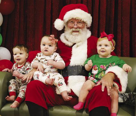 SANTA VISITED CALDWELL Elementary School last week.