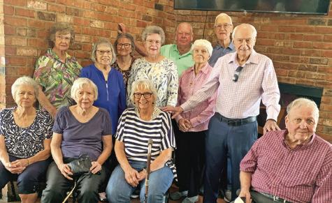 THE CALDWELL HIGH School Class of 1958 met for their reunion on Thursday, Aug. 29, at 4-Tines Restaurant in Caldwell. Those pictured are Kay Luedke, Margie Poehl, Laura Kiel, Alphonse Budnik, Virginia Drgac, Bonnie Brinkman, Carolyn Drgac, Joann Urbanovsky, Tommy Eubanks, Shirley Daniels, Vance McManus and Howard Kovar.