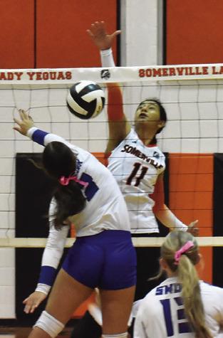 ANETTE REYNA earned a triple-double in Somerville’s win over Snook last Friday. Tribune photo by Roy Sanders