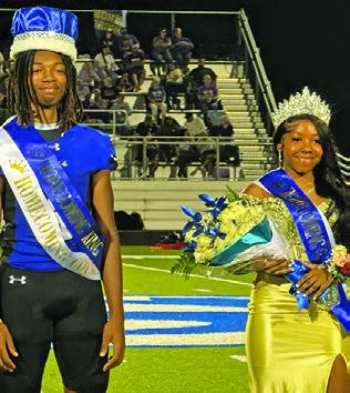 JOHN CARR AND Braynija Pool were named the 2026 Snook High School Homecoming King and Queen at Friday’s homecoming game. Tribune photo by Denise Squier