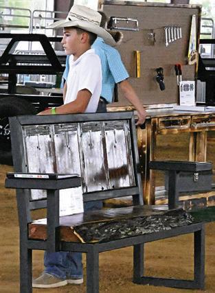 KASE BECKA WAITS to be judged during the Ag Mechanics Show at the 2026 Burleson County Fair last Wednesday afternoon. Tribune photo by Denise Squier