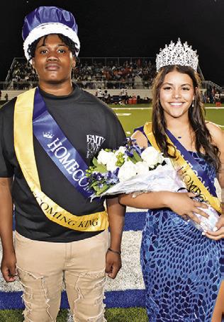SNOOK’S HOMECOMING KING Jeremiah Curry and Queen Marissa Batiste were crowned at halftime of the Snook-Somerville game last Friday night in Snook.