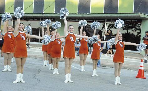 THE CALDWELL HIGH SCHOOL Honeybees danced to entertain the crowd attending last Saturday’s “Meet the Hornets” event. Tribune photo by Denise Squier