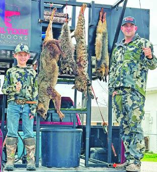 JEFF BALDWIN, right, helped coordinate the varmint hunt.