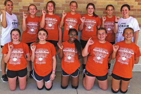 THE CALDWELL JUNIOR HIGH SCHOOL summer league volleyball team