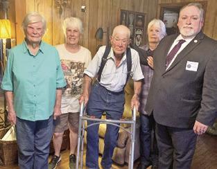 JOHN THOMAS CANNON was recognized with his 50 year service award on Wednesday, Aug. 13. Representatives from Warren Lodge in Caldwell visited him in his home to honor Cannon for his service to the craft and community. Warren Lodge has been an active organization in the community for 175 years.