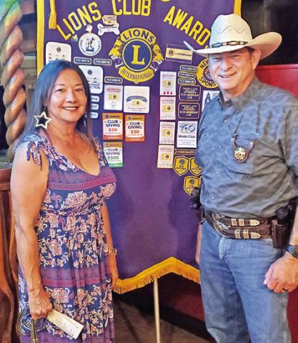 SHERIFF BILL Rios and his wife Irma were special guests at the Caldwell Burleson County Lions Club Officers’ Installation this past Thursday. Photo courtesy of CBC Lions Club